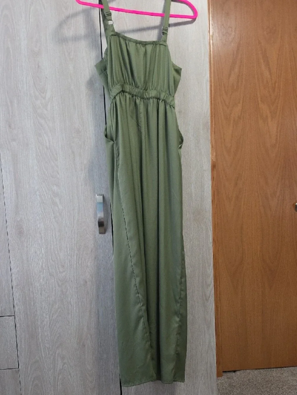 Blush Olive Green Sleeveless Jumpsuit